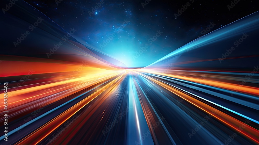 Poster the background of the speed light lines and warps was created with ai.