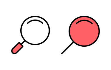 Search icon set illustration. search magnifying glass sign and symbol
