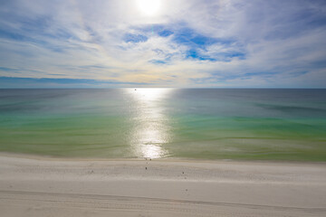 the Gulf of Mexico at Panama City Beach.  Dreamy days along the shores of Panama City Beach, where emerald waters meet the Gulf of Mexico tranquility.