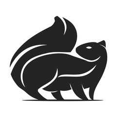 Squirrel Logo template Isolated. Brand Identity. Icon Abstract Vector graphic