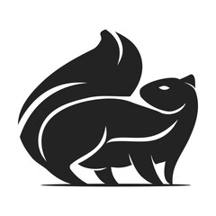 Squirrel Logo template Isolated. Brand Identity. Icon Abstract Vector graphic