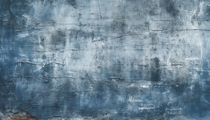 Obraz premium Abstract blue pattern on old, dirty, weathered wall generated by AI