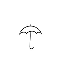 umbrella hand draw icon, vector best line icon.