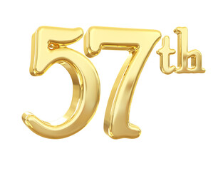 57th Anniversary Golden 3D