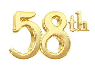 58th Anniversary Golden 3D