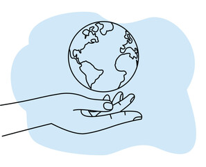 hands holding globe earth or natural concept and save the planet