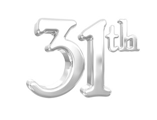 31th Anniversary Silver 3D