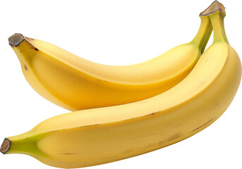 Banana fruit isolated on transparent background. PNG