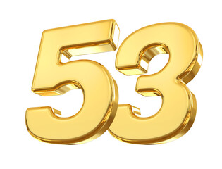 3D Gold number 53