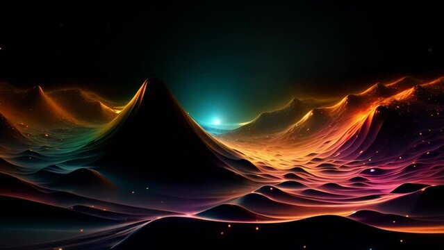 夜の砂漠風景,Generative AI 