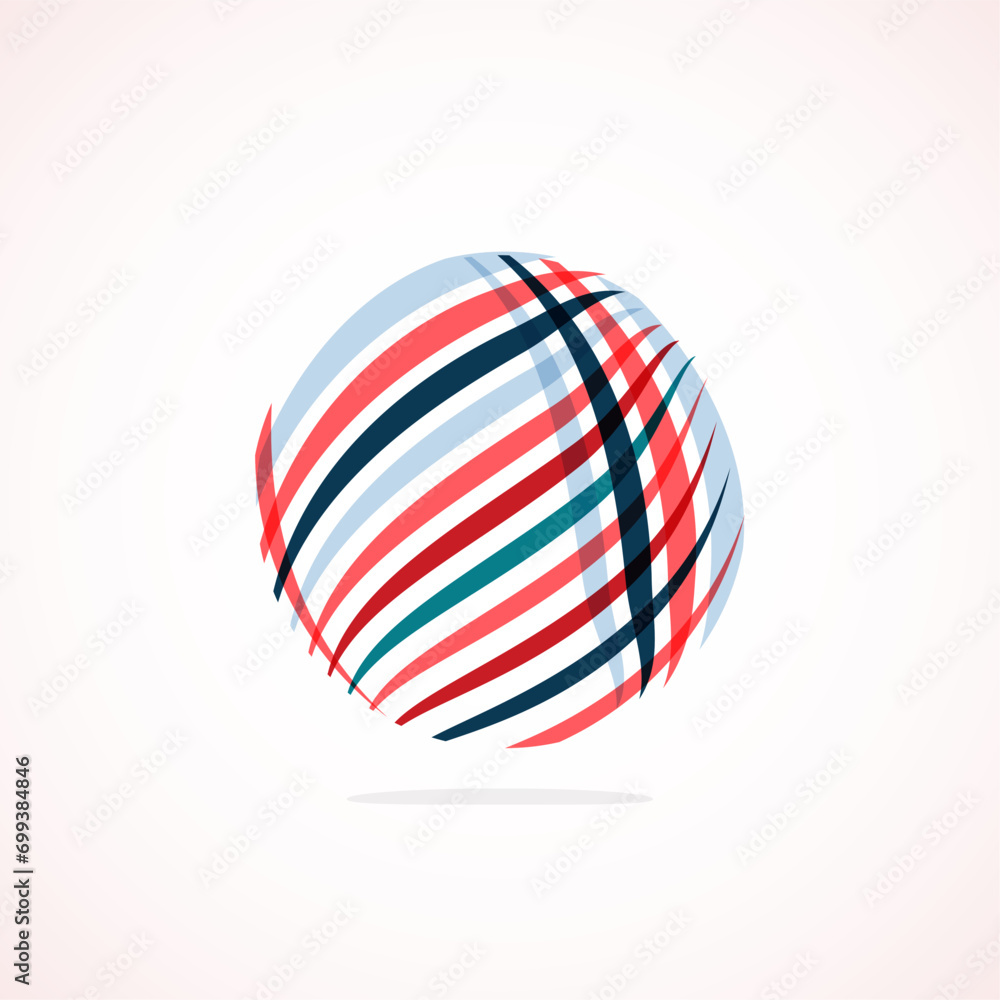 Poster Abstract circle logo - minimalist emblem, timeless and universal shape of circle. Unique logo represent range of brands and concepts, encapsulating simplicity and creativity in single, iconic image