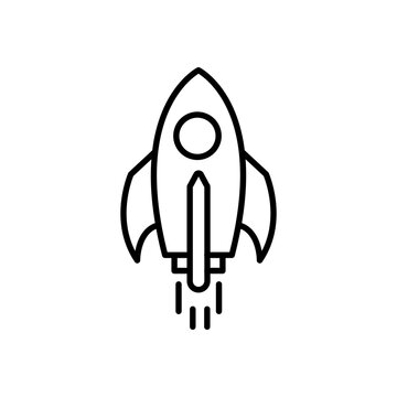 recommend clip art: Space rocket outline icons, minimalist vector illustration ,simple transparent graphic element .Isolated on white background