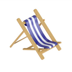 3D old folding chair 