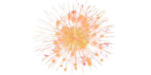 Fireworks isolated on transparent background. PNG