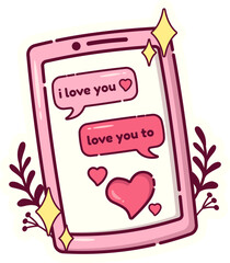 Doodle Display of Love Messages on Smartphones