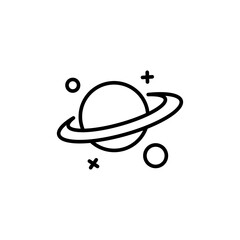 Solar planet outline icons, science minimalist vector illustration ,simple transparent graphic element .Isolated on white background