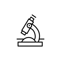Microscope outline icons, science minimalist vector illustration ,simple transparent graphic element .Isolated on white background
