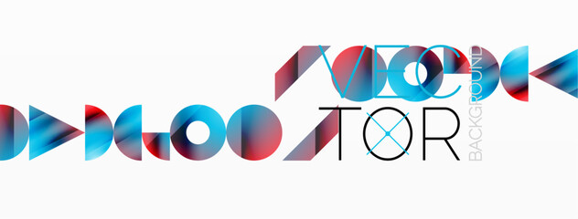 Fototapeta premium Assorted geometric shapes unite in a minimalistic abstract backdrop, offering a versatile canvas for contemporary design for digital designs, presentations, website banners, social media posts