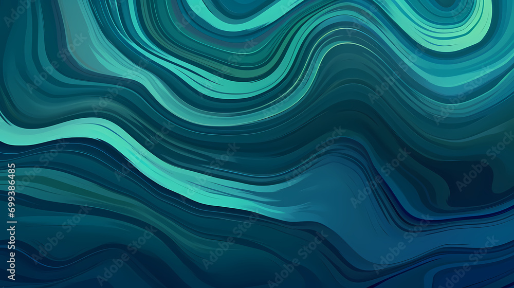 Aufkleber digital technology blue rhythm wavy line abstract graphic poster web page ppt background with genera