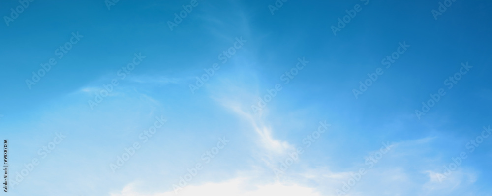 Wall mural blue sky with beautiful natural white clouds
