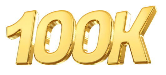 100K Follower Gold number 