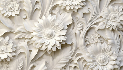 Abstract floral pattern on silk, elegance in design generated by AI