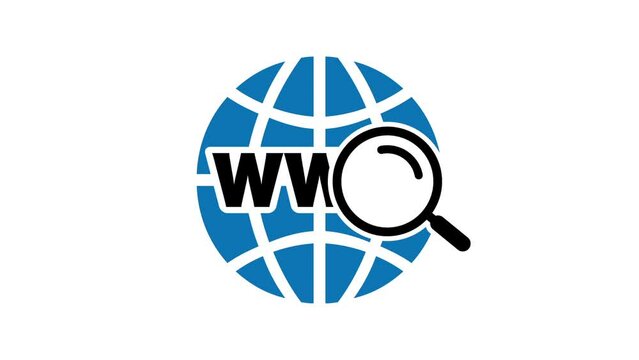 インターネット検索のアニメーション（白背景）