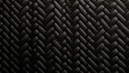 Woven textile design on dark backdrop, rustic and modern generated by AI