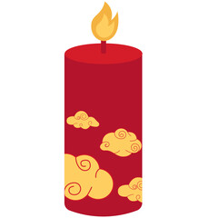 Chinese New Year Candles Illustration