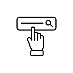 Search bar outline icons, minimalist vector illustration ,simple transparent graphic element .Isolated on white background