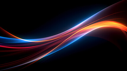 Digital technology blue rhythm wavy line abstract graphic poster web page PPT background with generative