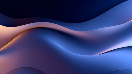 Fototapeta premium Digital technology blue rhythm wavy line abstract graphic poster web page PPT background with generative