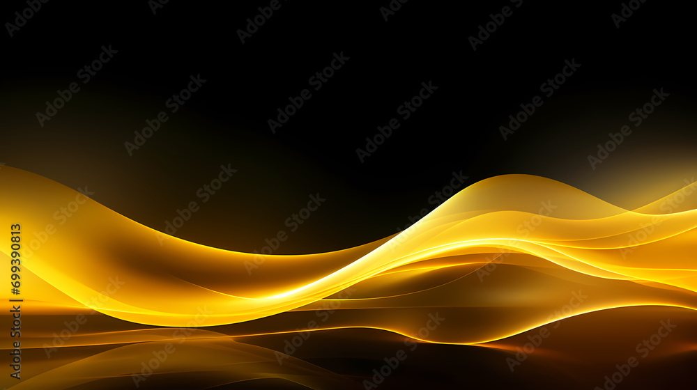 Poster digital technology blue rhythm wavy line abstract graphic poster web page ppt background with genera