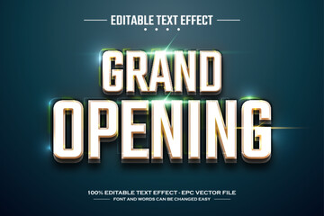 Grand opening 3D editable text effect template
