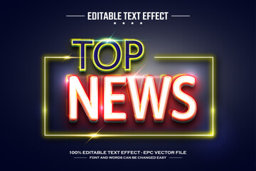Top news 3D editable text effect template