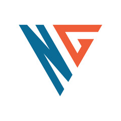 Initial N Logo, Triangle Shape Design