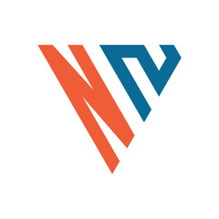 Initial N Logo, Triangle Shape Design