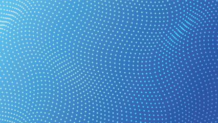 abstract background with dots wavy pattern on blue color gradient
