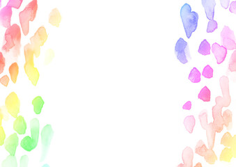 レインボーの水彩テクスチャの背景イラスト素材