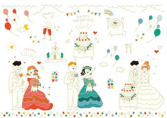 ハッピーウェディング！ブライダル素材セット