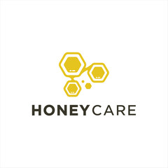 Honey Comb Logo Template Design, Emblem, Design Concept, Creative Symbol, Icon