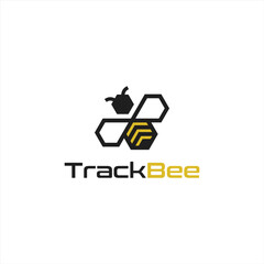 Linear bee icon. Honey logo.