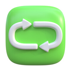 3D Button Replay All Icon