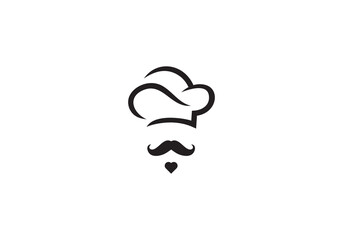 hat cook and chef logo. food, restaurant symbol design icon template