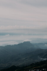 clouds over the mountains