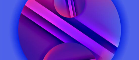 Glossy metal glowing circles geometric background. Minimal abstract composition. Vector illustration For Wallpaper, Banner, Background, Card, Book Illustration, landing page