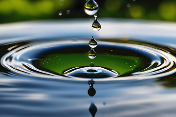 Water drops on a green leaf, international water day concept HD walpaper