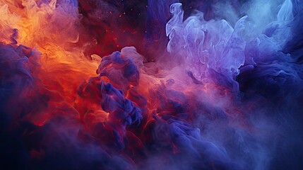 purple and blue and orange volcanic eruption