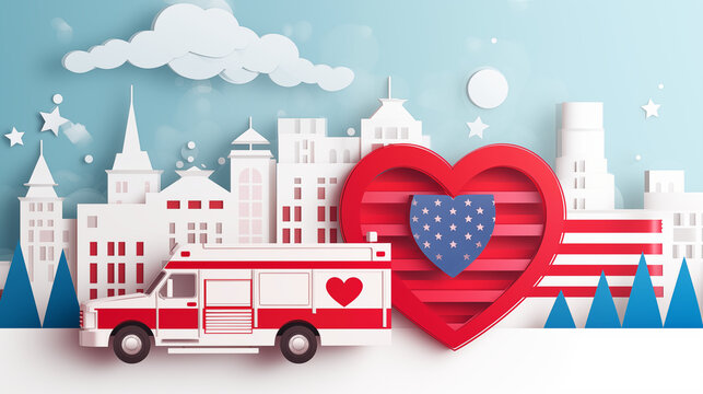 National doctors' day vector, International holiday, American heart month in February, social medial and hospital, World Health Day, Health insurance and Medical Healthcare heart disease concept.
