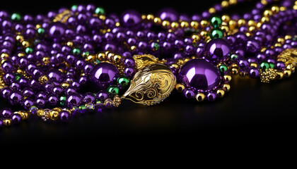 Shiny purple gemstone necklace, a precious jewelry generated by AI